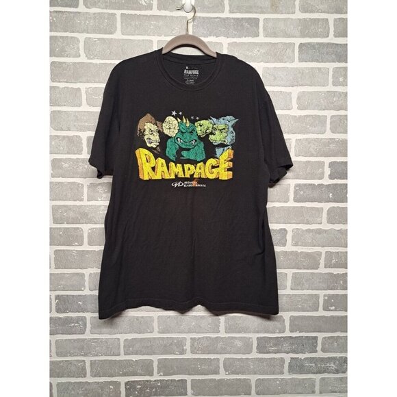 Rampage The Movie Graphic Shirt Mens Large Short Sleeve Black XL‎ - Picture 1 of 13